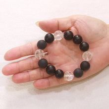 Load image into Gallery viewer, 14mm Bian Stone Crystal Dragon Beads Bracelet