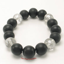 Load image into Gallery viewer, 14mm Bian Stone Crystal Dragon Beads Bracelet
