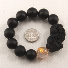 Load image into Gallery viewer, 14mm Bian Stone Crystal Dragon Pixiu Bracelet