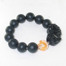 Load image into Gallery viewer, 14mm Bian Stone Crystal Dragon Pixiu Bracelet