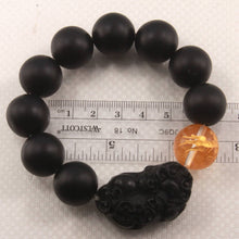 Load image into Gallery viewer, 18mm Bian Stone Crystal Dragon Pixiu Bracelet