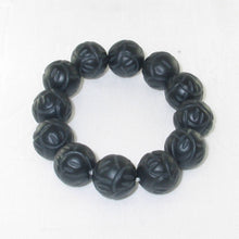 Load image into Gallery viewer, 16mm Bian Stone Lotus Carving Beads Bracelet (Uniform Size)