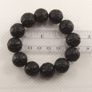 16mm Bian Stone Lotus Carving Beads Bracelet (Uniform Size)