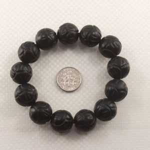 16mm Bian Stone Lotus Carving Beads Bracelet (Uniform Size)