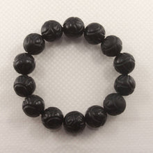 Load image into Gallery viewer, 16mm Bian Stone Lotus Carving Beads Bracelet (Uniform Size)