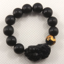 Load image into Gallery viewer, 16mm Bian Stone Onyx Dragon Pixiu Bracelet