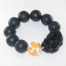Load image into Gallery viewer, 18mm Bian Stone Crystal Dragon Pixiu Bracelet