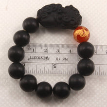 Load image into Gallery viewer, 14mm Bian Stone Red Agate Dragon Pixiu Bracelet