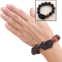 Load image into Gallery viewer, 16mm Bian Stone Red Agate Dragon Pixiu Bracelet
