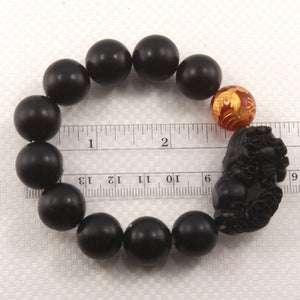 16mm Bian Stone Red Agate Dragon Pixiu Bracelet