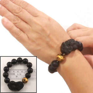 14mm Bian Stone Tiger Eye Dragon Pixiu Bracelet