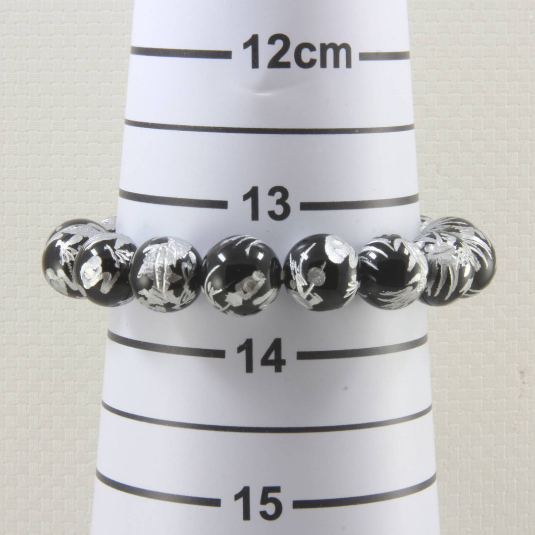 10mm Black Onyx Dragon Beads Bracelet