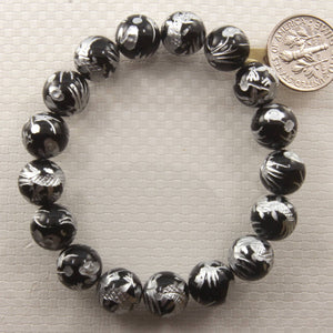 10mm Black Onyx Dragon Beads Bracelet