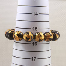 Load image into Gallery viewer, 14mm Black Onyx Engraving Golden Dragon Beads Bracelet