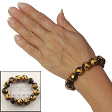 Load image into Gallery viewer, 14mm Black Onyx Engraving Golden Dragon Beads Bracelet