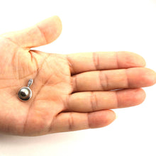 Load image into Gallery viewer, Black Peacock Pearl Enhancer – 14k White Gold + Diamonds