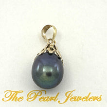 Load image into Gallery viewer, Black Pearl Pendant – 14k Yellow Gold with Claw Setting