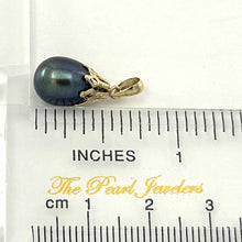 Load image into Gallery viewer, Black Pearl Pendant – 14k Yellow Gold with Claw Setting