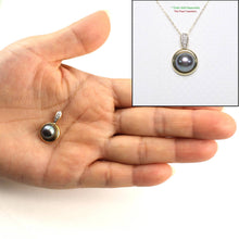 Load image into Gallery viewer, Black Pearl Enhancer – 14k Yellow Gold + Diamonds