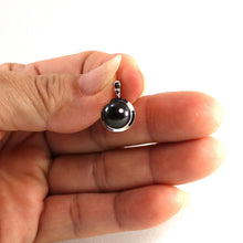 Load image into Gallery viewer, Black Pearl Pendant – 14k White Gold Encircles Design