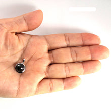 Load image into Gallery viewer, Black Pearl Pendant – 14k White Gold Encircles Design