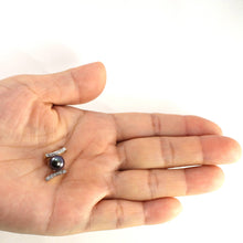 Load image into Gallery viewer, Black Pearl Pendant – 14k Yellow Gold “H” Design + 12 Diamonds