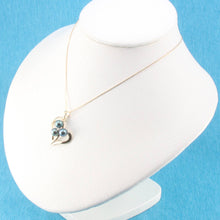 Load image into Gallery viewer, Black Pearl Heart Pendant with Diamond – 14k Yellow Gold