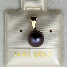 Load image into Gallery viewer, Black Pearl Mini Pendant – 14k Yellow Gold