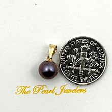 Load image into Gallery viewer, Black Pearl Mini Pendant – 14k Yellow Gold