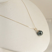 Load image into Gallery viewer, Black Tahitian Pearl &amp; Diamond Star-Bale in 14k Yellow Gold