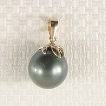 Load image into Gallery viewer, Black Tahitian Pearl &amp; Diamond Star-Bale Pendant 14K