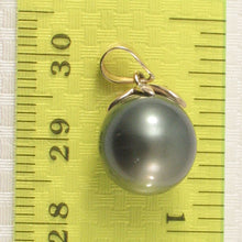 Load image into Gallery viewer, Black Tahitian Pearl &amp; Diamond Star-Bale Pendant 14K