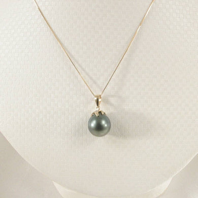 Black Tahitian Pearl & Diamond Star-Bale Pendant 14K