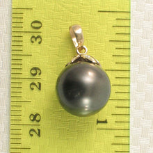 Load image into Gallery viewer, 14k Yellow Gold Star-Bale &amp; Diamond Tahitian Pearl Pendant