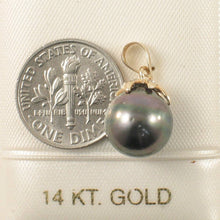 Load image into Gallery viewer, 14k Yellow Gold Star-Bale &amp; Diamond Tahitian Pearl Pendant