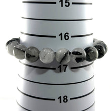 Load image into Gallery viewer, 10mm Black Rutilated Quartz Gemstone Beads Stretch Bracelet