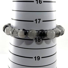 Load image into Gallery viewer, 10mm Black Rutilated Quartz Gemstone Beads Stretch Bracelet