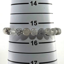 Load image into Gallery viewer, 7.5mm Black Rutilated Quartz Stretch Bracelet