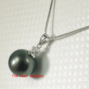 Black Tahitian Pearl & 14k White Gold Diamond Accent Pendant