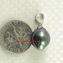 Load image into Gallery viewer, Black Tahitian Pearl Cap Pendant with Chain Options 14k