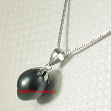 Load image into Gallery viewer, Black Tahitian Pearl Cap Pendant with Chain Options 14k