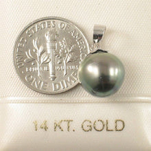 Load image into Gallery viewer, Black Tahitian Pearl Flower Cap Pendant 14KT