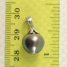 Load image into Gallery viewer, Black Tahitian Pearl Flower Cap Pendant 14KT