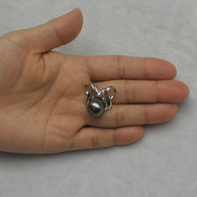 Load image into Gallery viewer, Black Tahitian Pearl Pendant in 14k White Gold &amp; Diamonds