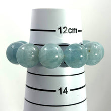 Load image into Gallery viewer, 16mm Blue Aquamarine Beads Stretchy Bracelet