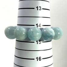 Load image into Gallery viewer, 16mm Blue Aquamarine Beads Stretchy Bracelet