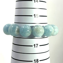 Load image into Gallery viewer, 16mm Blue Aquamarine Beads Stretchy Bracelet