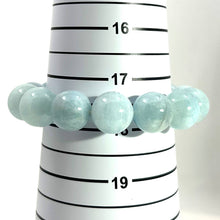 Load image into Gallery viewer, 16mm Blue Aquamarine Beads Stretchy Bracelet