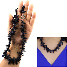 Load image into Gallery viewer, Blue Lapis Chip Necklace – Jumbo Spring Ring Clasp