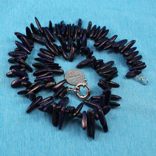 Load image into Gallery viewer, Blue Lapis Chip Necklace – Jumbo Spring Ring Clasp